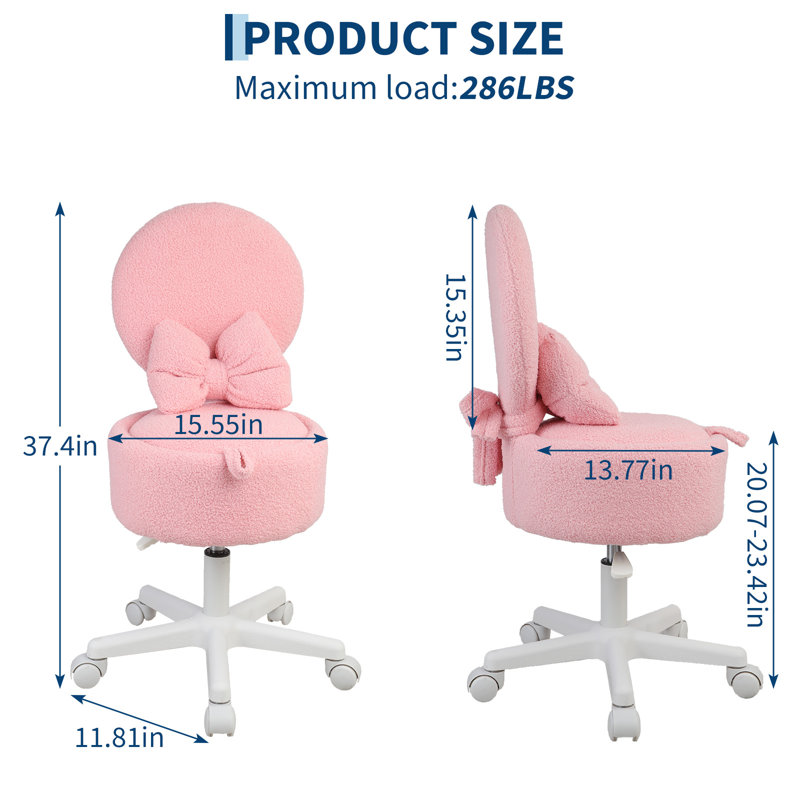 Accent Stool, Pink