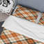 Ensemble de housse de couette en microfibre crème / orange 3 pièces-1383536062