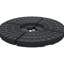 Base de parasol de patio décalée, 4 pièces rondes robustes, 52 litres d'eau ou capacité de sable de 112 livres, qualité en porte-à-faux noire 52L d'eau / 112 caractéristiques