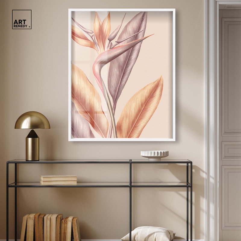 Décoration murale de salle de bain gravée Etched Bloom II par Art Remedy, cadre noir, 16 x 20, H 37 po x l 31 po, Cadre blanc