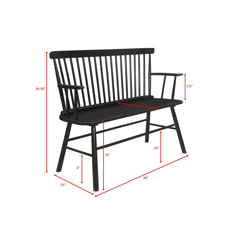 Chaise en bois noir 1pc, Noir