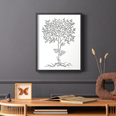 «B&W Plant Specule IV», reproduction encadrée - bois massif