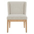Chaise d'appoint moderne à oreilles avec pieds en bois (ensemble de 2)