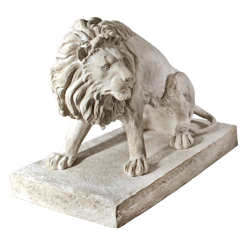 Statue sentinelle kingsbury jardin géant lion, Faisant face vers la gauche