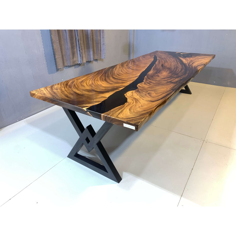 Gerardette Solid Wood Top Dining Table