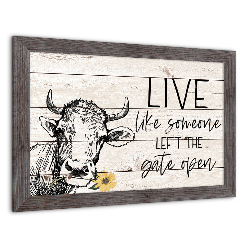" Live Gate Is Open ", 20" H x 30" W x 0.75" D