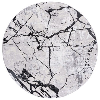 Tapis gris / noir abstrait Metzger