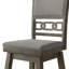 Ensemble de salle à manger 5 pièces à hauteur de comptoir avec chaises pivotantes et table carrée, gris foncé-1783356891