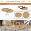 Ensemble de table de salle à manger extensible 5 pièces Trexm