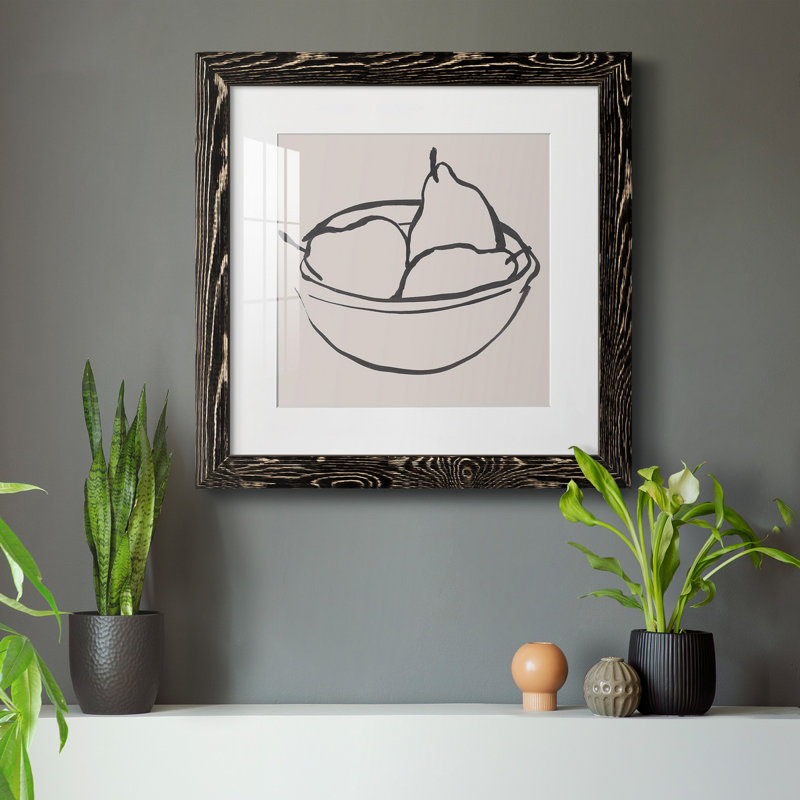 Simple Pear II - reproduction encadrée de qualité supérieure - prête à être accrochée, Cadre noir