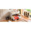 Lit simple superposé au-dessus de grand lit simple, blanc - Lit pour la chambre à coucher sans sommier-989478939