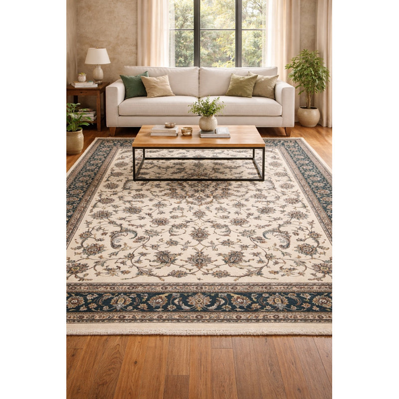 Performance Hand Knotted Wool Floral Rug