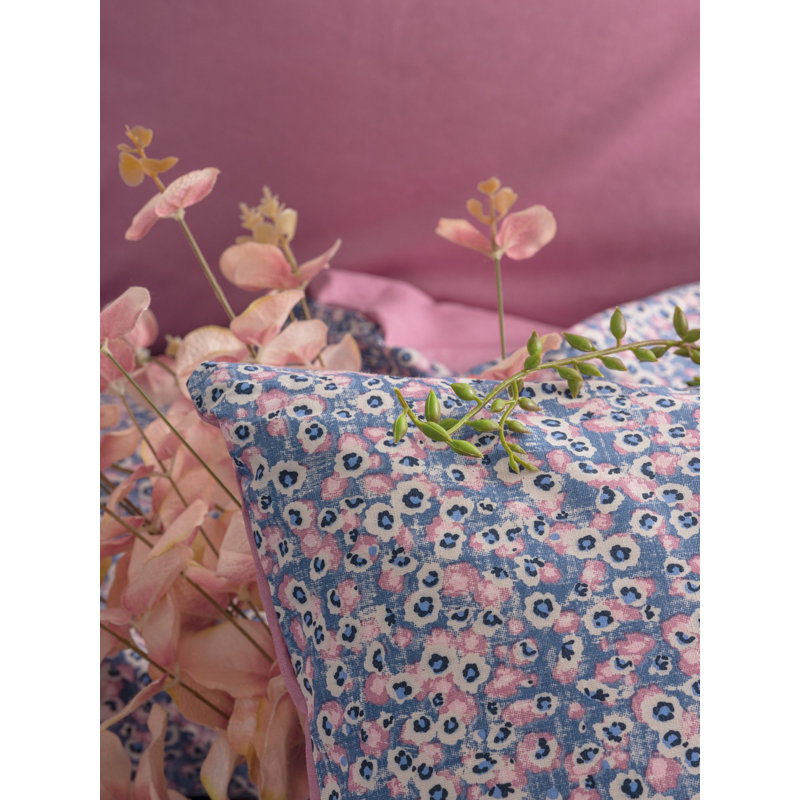 Elegant Ranforce Double Quilt Cover Set, Dusty Rose & Purple, 79 x 87 inches | 100% Cotton, 145 Thread Count, Machine Washable, Button Closure Duvet & Envelope Pillowcase (2 Pieces) | Soft & Luxurious Bedding