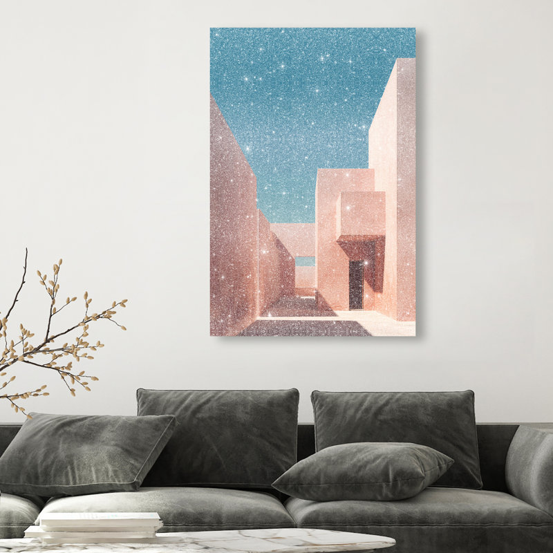 Structured Pink II Print by Oliver Gal, 15"H x 10"W, Gallery Wrapped