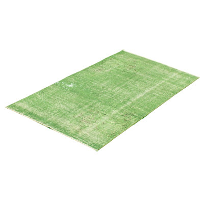 Tapis décoratif en laine de conception unique noué à la main des années 80 en laine de conception unique 3 pi 9 po x 6 pi 6 po Desmariah
