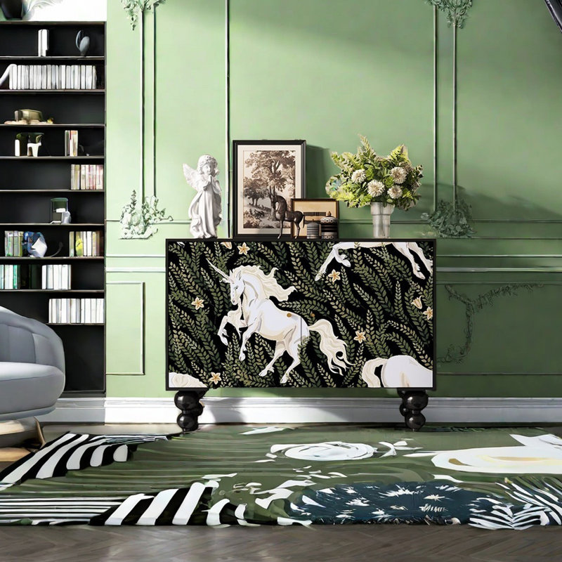 Armoire de rangement élégante au design artistique