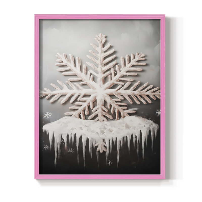 Art des Fêtes de Noël - série 2 - CECLIX, reproduction encadrée - bois massif, Rose, H 30 po x l 24 po