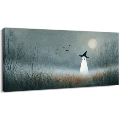 Art mural fantôme sur toile Halloween