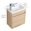 Ensemble de meuble-lavabo simple 17,39 po avec plateau en résine Quenna