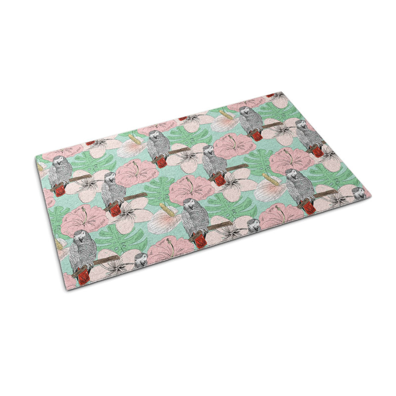 Non-Slip Floral Doormat