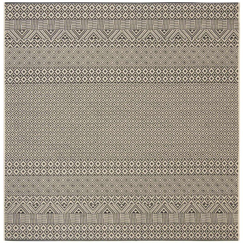 Tapis intérieur / extérieur beige Arneshia, Carré 4 pi