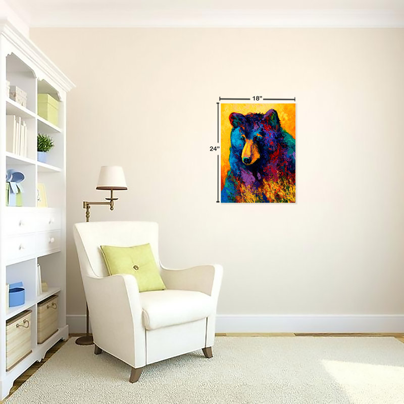 «Bear» par Marion Rose, reproduction d'art sur toile tendue, H 24 po x l 18 po x P 1,5 po