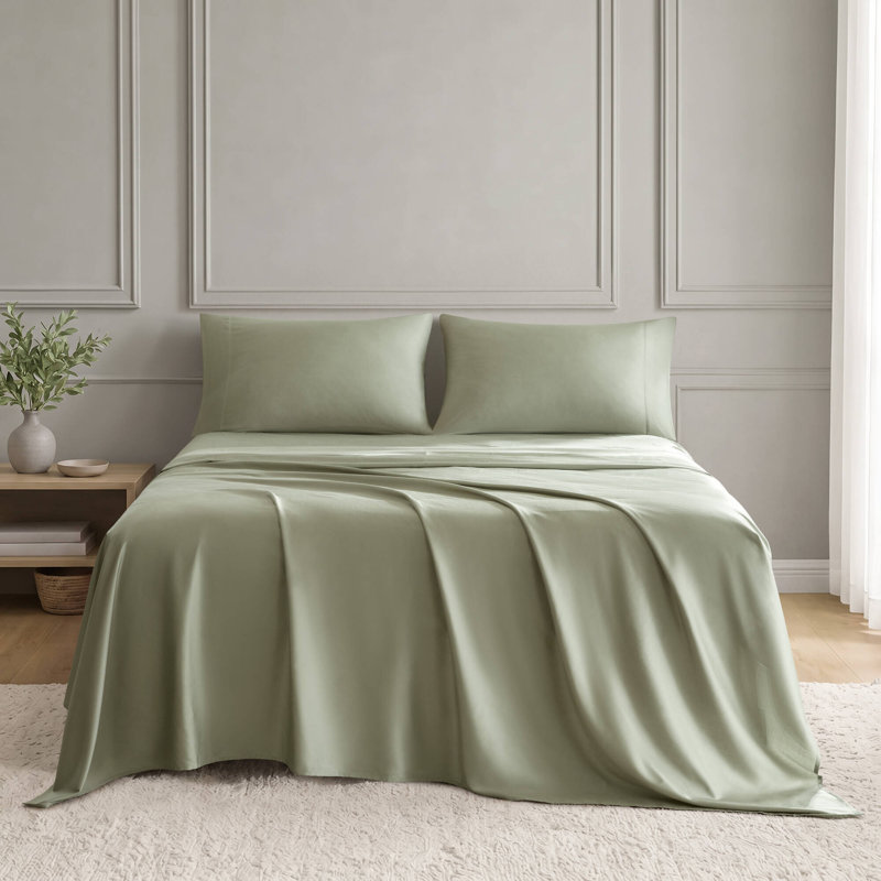 Ensemble de draps en coton Tencel, Twin, Seagrass