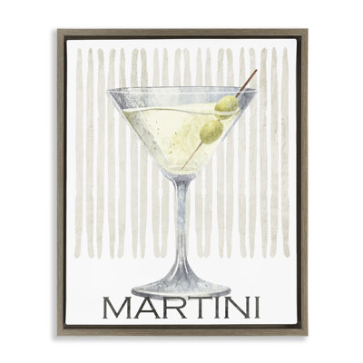 Cadre flottant Subtle Martini Drink, design par Kim Allen
