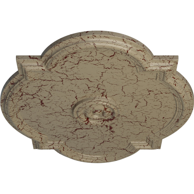 Médaillon de plafond valse l 24 po x H 20 1/2 po x P 1 1/8 po (convient aux auvents jusqu'à 5 1/4 po)
