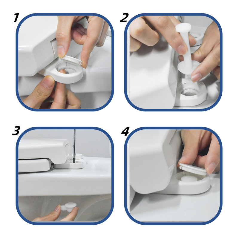 Siège de toilette rond et couvercle