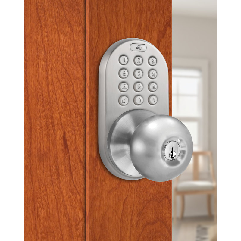 Bouton de porte électronique, Nickel satiné
