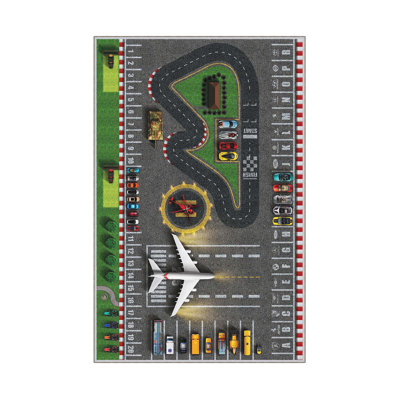 Tapis de couloir élégant (2,6 x 9,8 pi), 100% polyester, d'une hauteur de poils de 0,31 po | Antibactérien, antidérapant en PVC dessous | Conception numérique imprimée en 3D, lavable à la machine, parfaite pour les décorations modernes et les endroits très passants