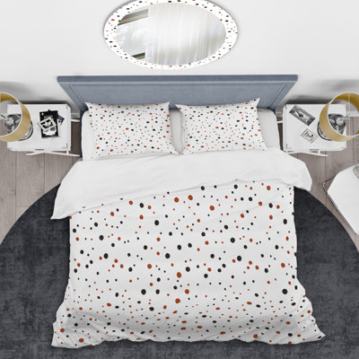 Brown Circle Dots Dots Duvet Cover