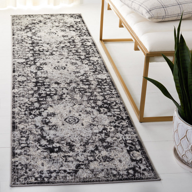 Tapis oriental en jute Joonyoung, Tapis de couloir 2 pi 3 po x 8 pi
