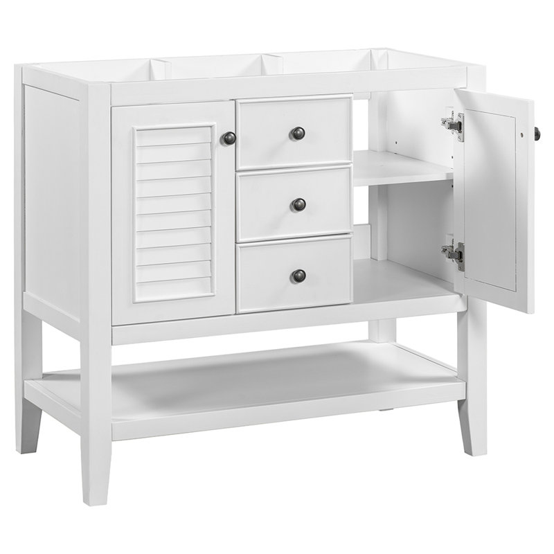 Base de meuble-lavabo simple Raffaela 35,01 seulement, Blanc