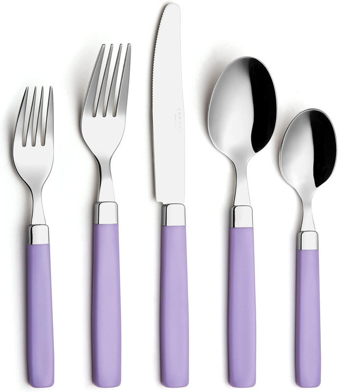 20 Pieces Stainless Steel Flatware/Cutlery Set - Color Handles