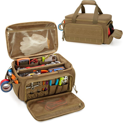 14-Inch Tool Bag with Anti-friction Bottom, Hand Tool Storage Organizer
