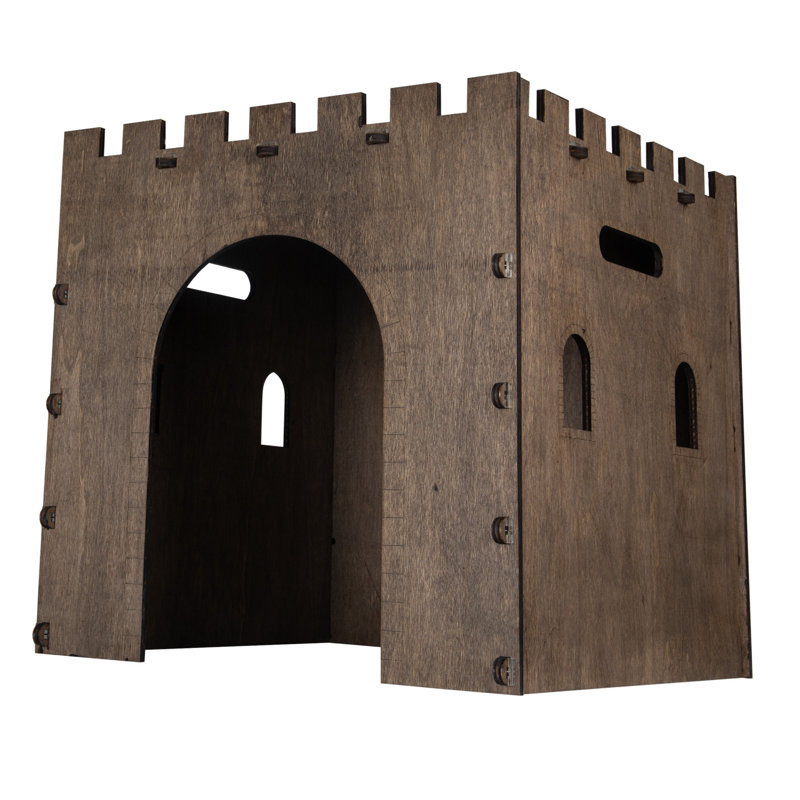 Fonction de mobilier carré Ezell, Brun foncé