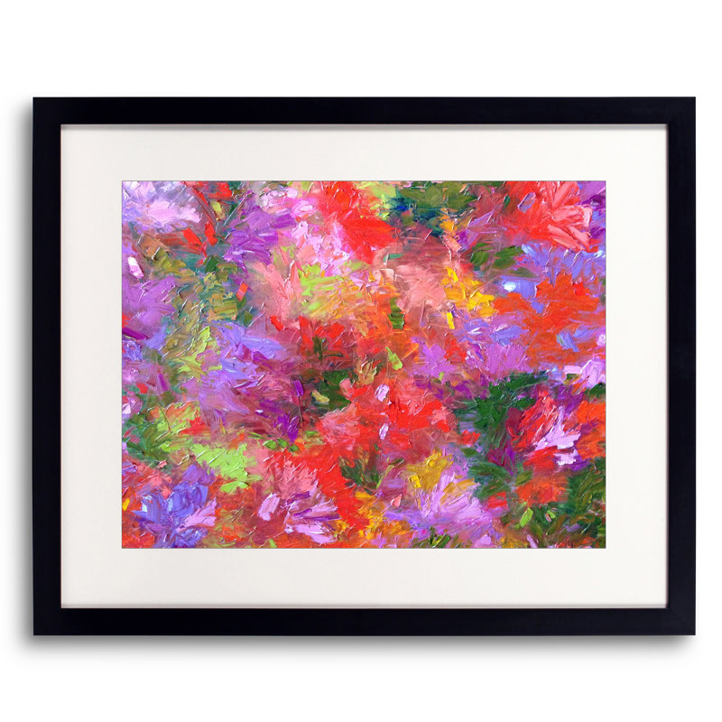 «Garden in Bloom» par Jeff Ferst - impression, Papier avec cadre noir, H 17,25 po x l 21,25 po
