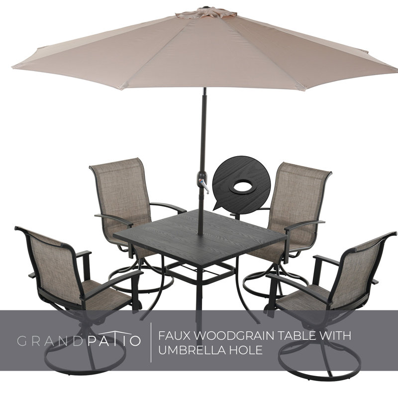 Errik 4 - Person Patio Dining Set with Square Table