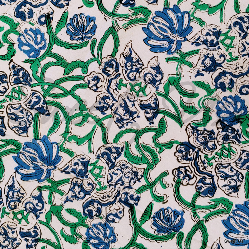 Floral Block Print Paisley Cotton Tablecloth Collection, 70" x 70"