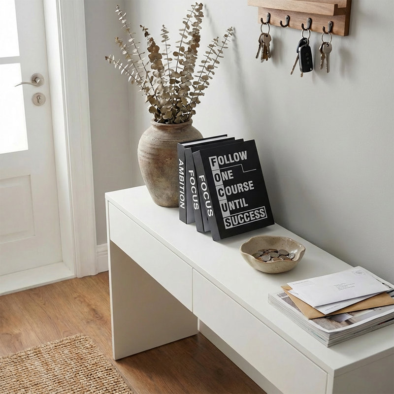 Boîte à livres décorative 3 pièces, faux livres pour table basse, bureau et décor de salon