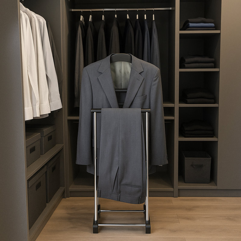 Fuji Freestanding Valet Stand, Black