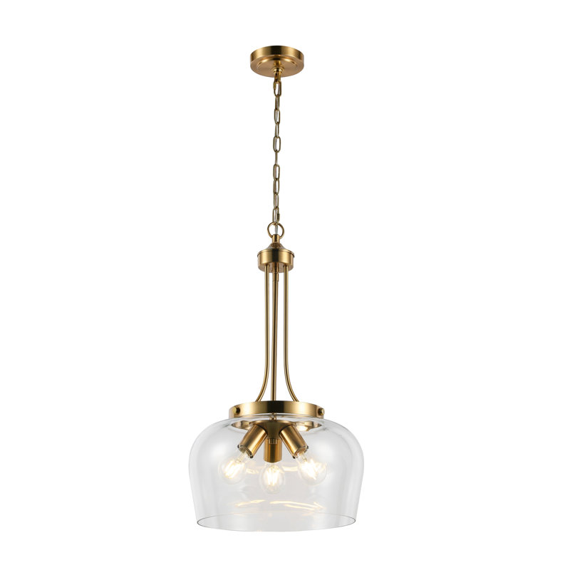 Luminaire suspendu 3 lumières Jaccari, Laiton