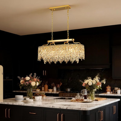 Golden Crystal Chandelier