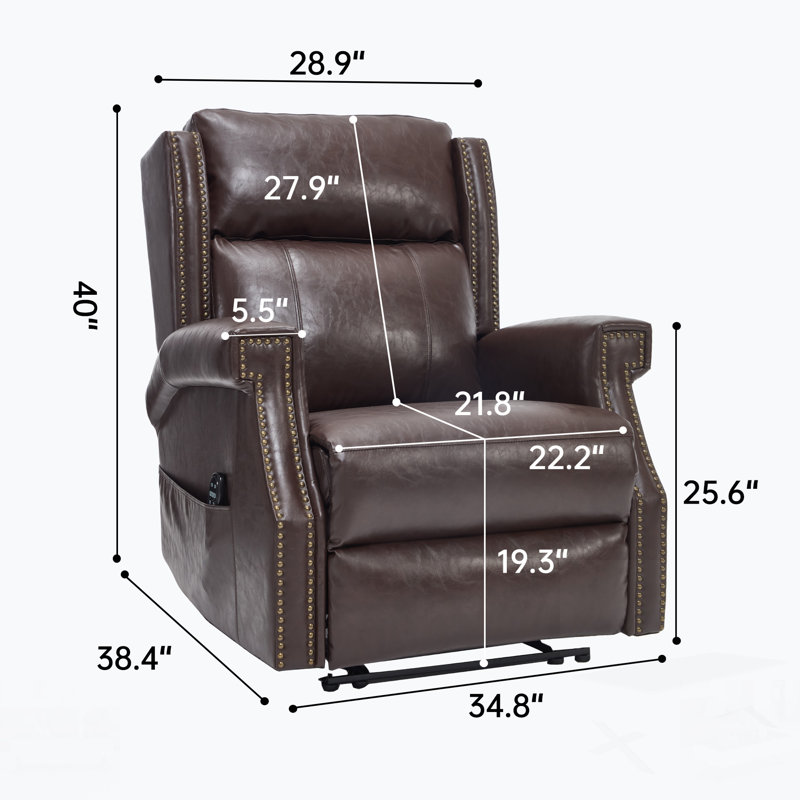 Fauteuil inclinable manuel en similicuir avec mouvement robuste, 8 nœuds vibrants et 3 modes de massage pour une détente ultime