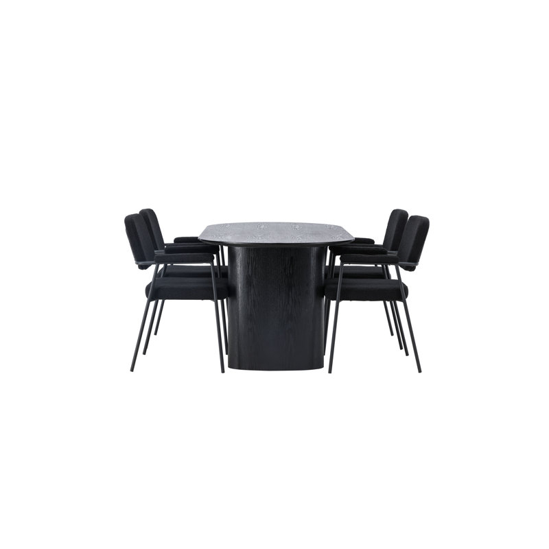 Camacho 4 - Person Dining Set, Black