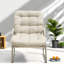 Chaises longues Comfort, ensemble moderne de 2 pièces en osier d'acier pour la maison
