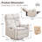 37'W Modern Faux Leather Oversize Power Recliner Chair With Swivel and Rocker-2096449561