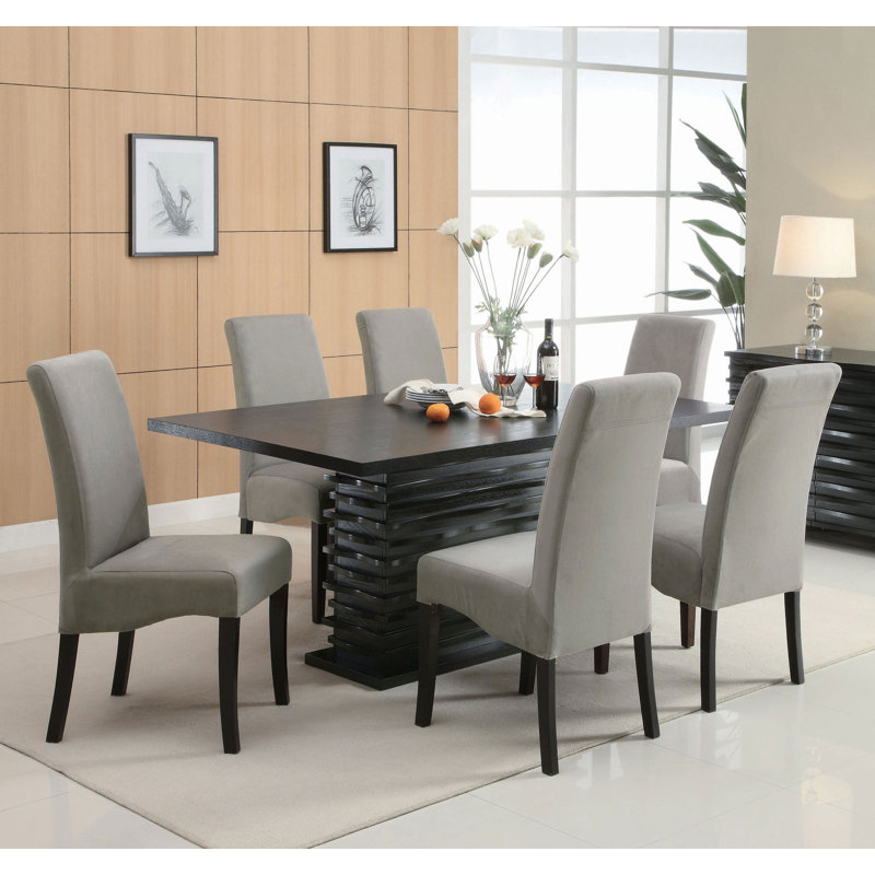 Ensemble de table de salle à manger 7 pièces Sarad, 7 pièces : table, 6 chaises